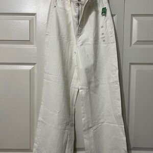 NWT GAP Women's Wide Leg Pants - White